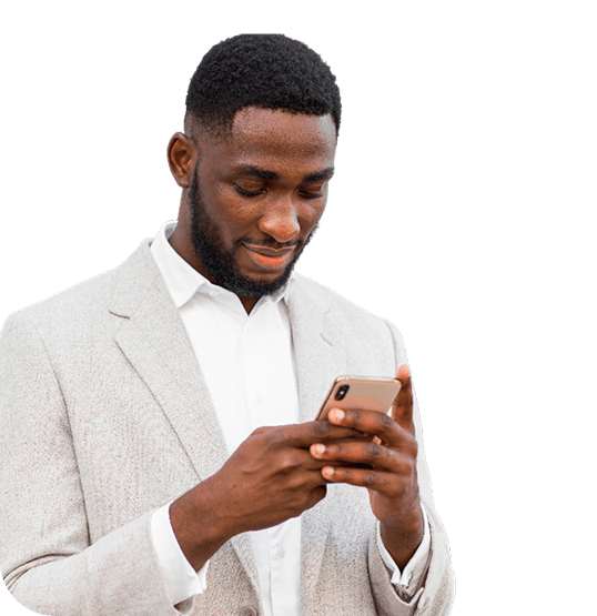 Client utilisant FEZA PAY sur mobile